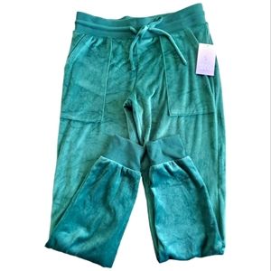 Stars Above Forrest Green Velour Jogger Pants Size XS